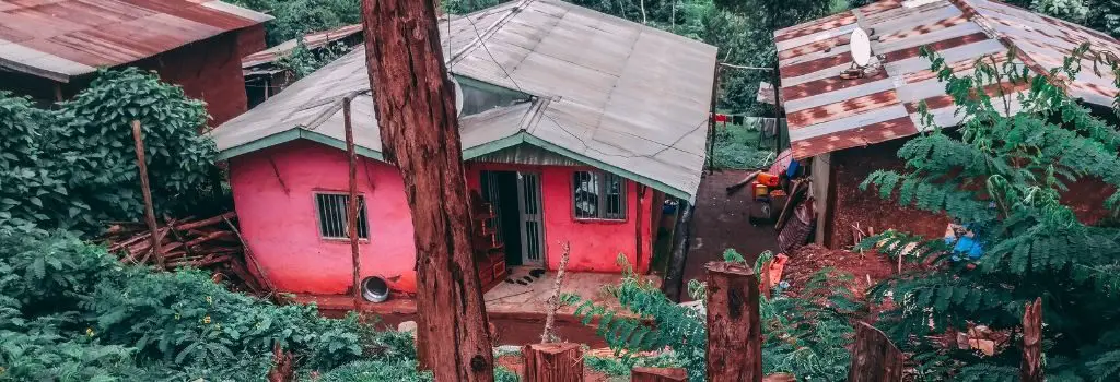Ethiopian pink houses