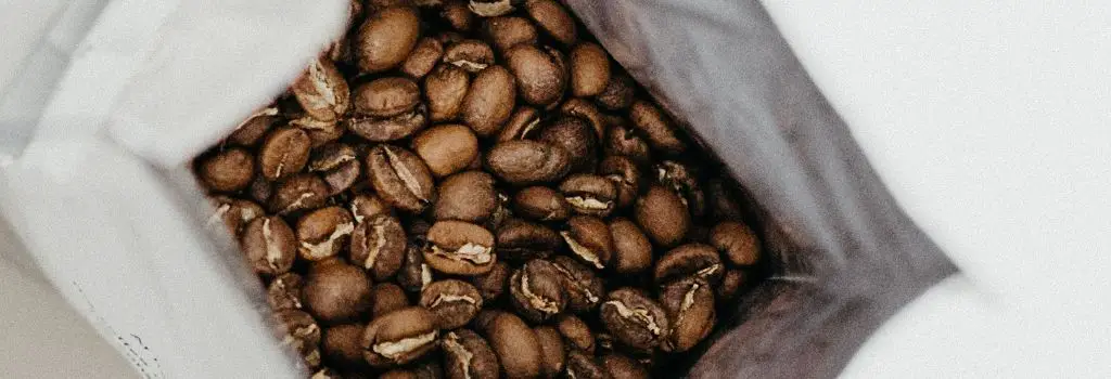 bag of whole coffee beans