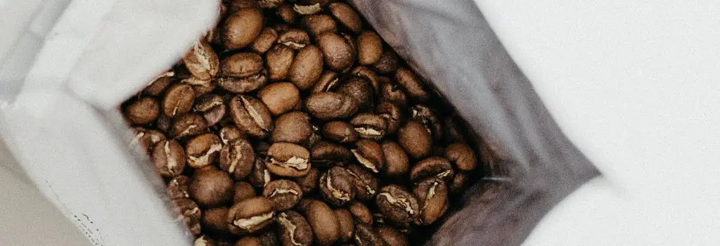 coffee beans in coffee bag