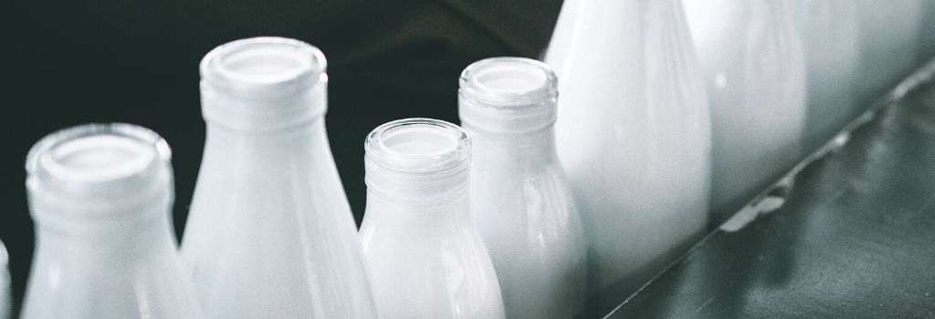 glass bottles of milk
