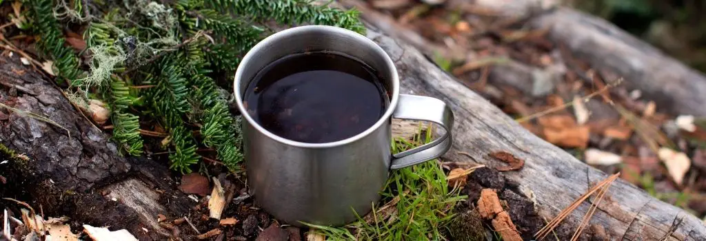 coffee in stainless steel cup, specialty coffee