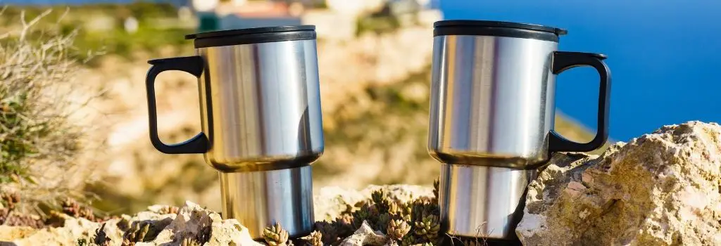 Stainless steel travel mugs