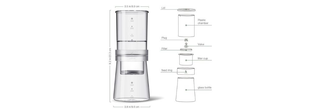 soulhand cold brew coffee maker diagram